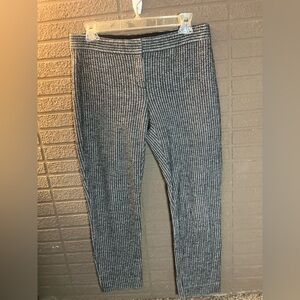 Theory Gray Ribbed Knit Pants